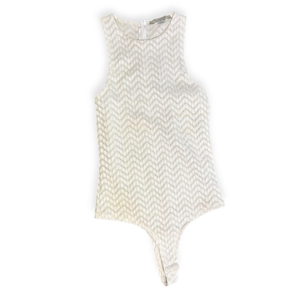 All Saints White Patterned Bodysuit